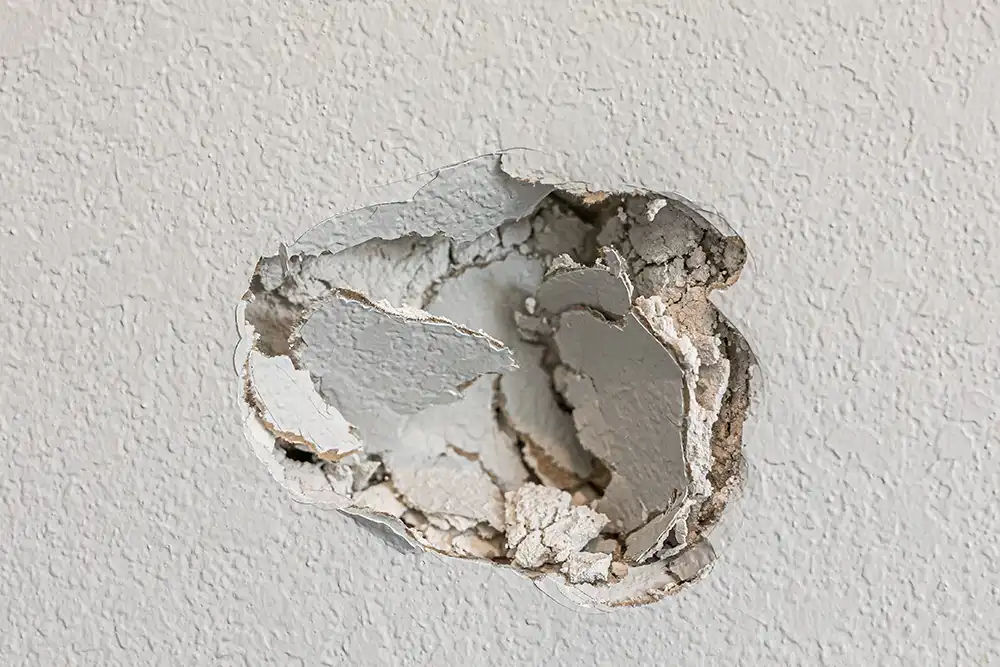 sheetrock hole needs repair