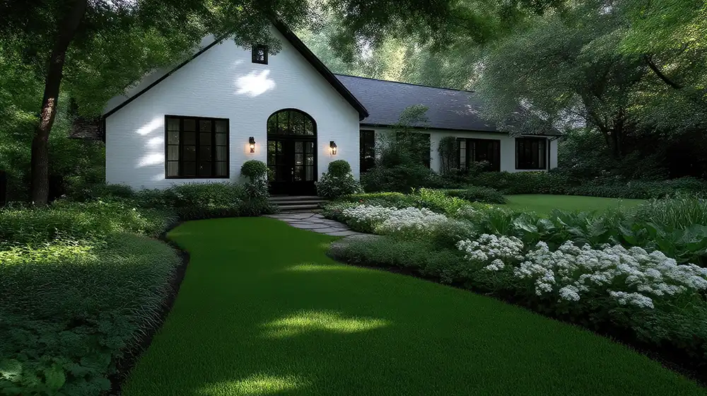 shaded house